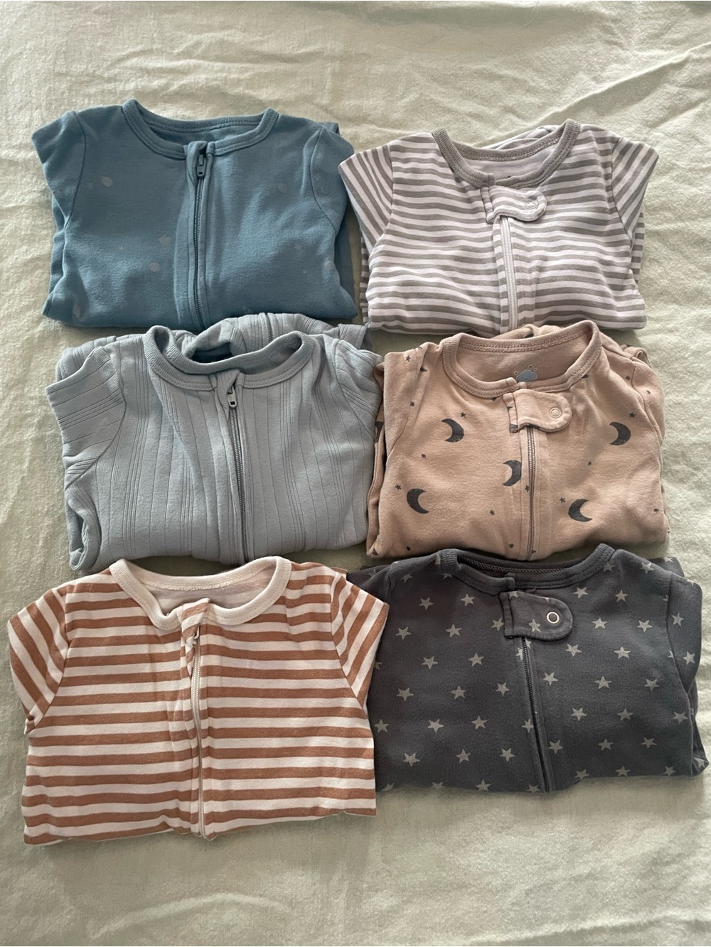 Baby Boy Pajama Bundle NB–6M (Nike + Carter’s + Little Me + Members Mark) 28 pcs
